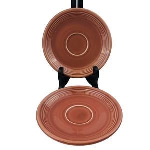 Vintage Fiesta Rose Saucer Lot of 2 Pink 6" Replacement‎ Fiestaware HLC 1950s